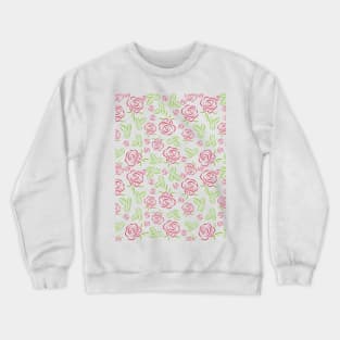 Roses pattern Crewneck Sweatshirt